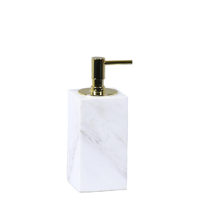 Luxury Marble Lotion Bottle – Solid Stone with Metal Pump