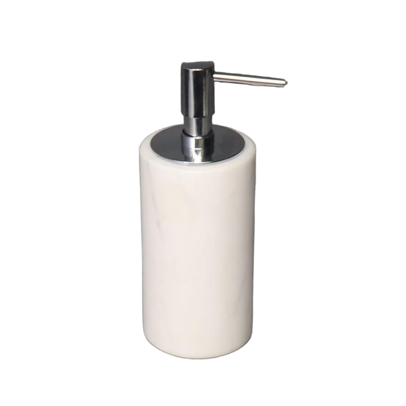 Luxury Marble Lotion Bottle – Solid Stone with Metal Pump