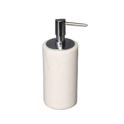 Luxury Marble Lotion Bottle – Solid Stone with Metal Pump