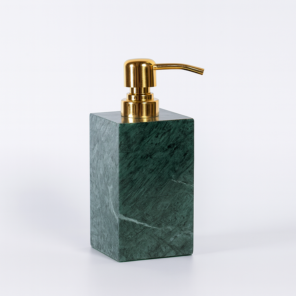 Luxury Marble Soap Dispenser – 1kg Solid Stone with Metal Pump