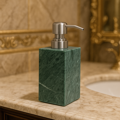 Luxury Marble Soap Dispenser – 1kg Solid Stone with Metal Pump