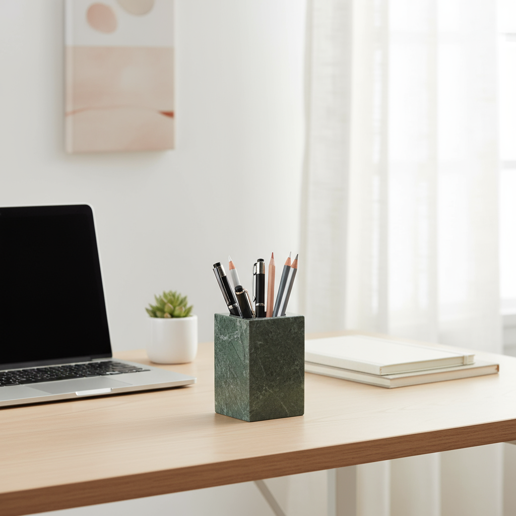 Verdara Rectangular Marble Storage Cup