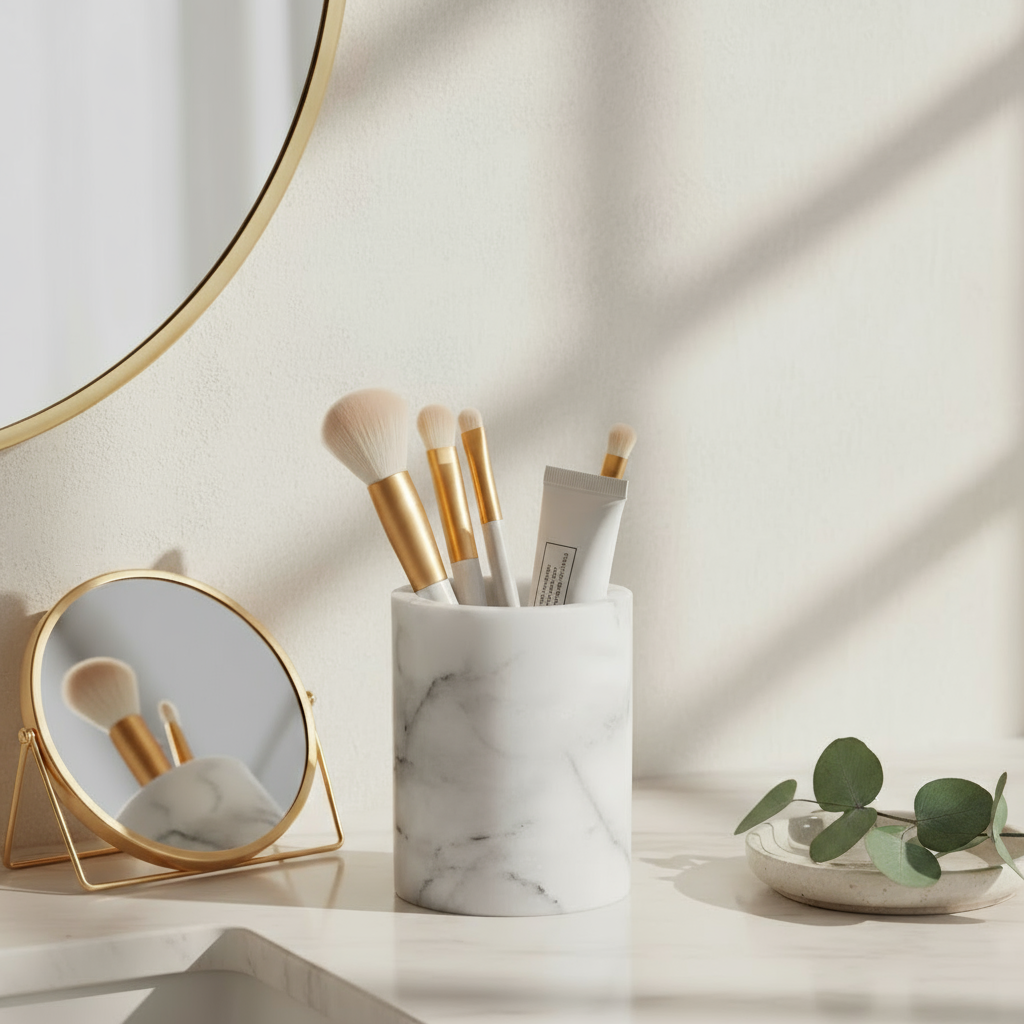 Marquina Marble Storage Cup