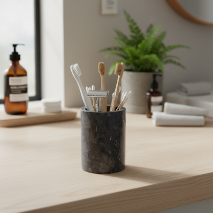 Marquina Marble Storage Cup