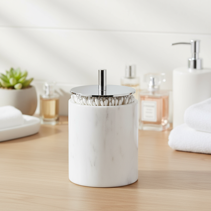 Lumia Marble Cotton Swab Box